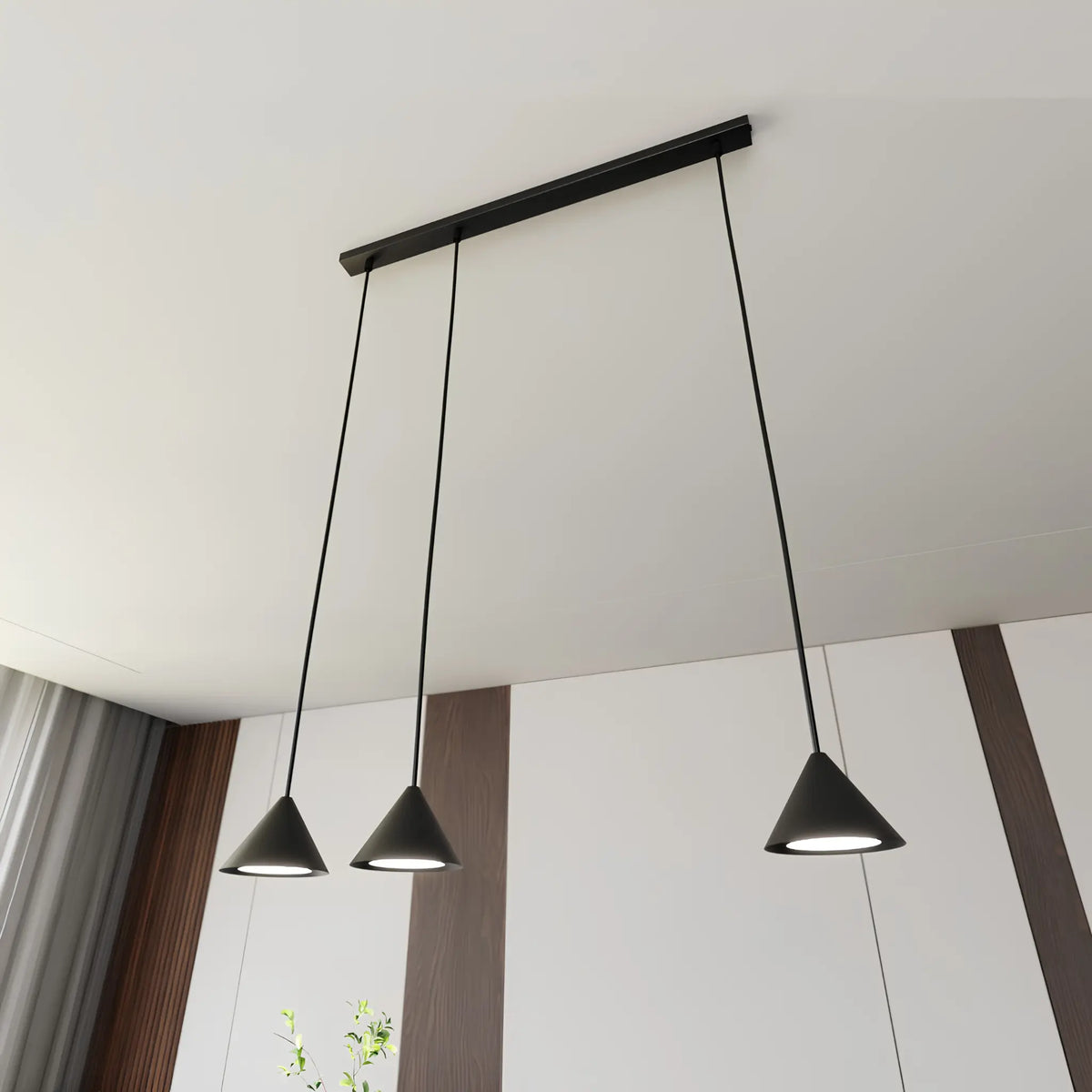 Emibig Elit Pendellampa 3-ljus 70x12 cm, Svart/Guld