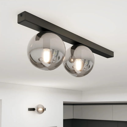 Emibig Fit Taklampa 2-ljus 60x14 cm, Svart