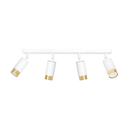 Emibig Hiro Taklampa 4-ljus 60x6 cm, Vit/Guld