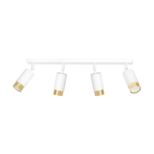Emibig Hiro Taklampa 4-ljus 60x6 cm, Vit/Guld