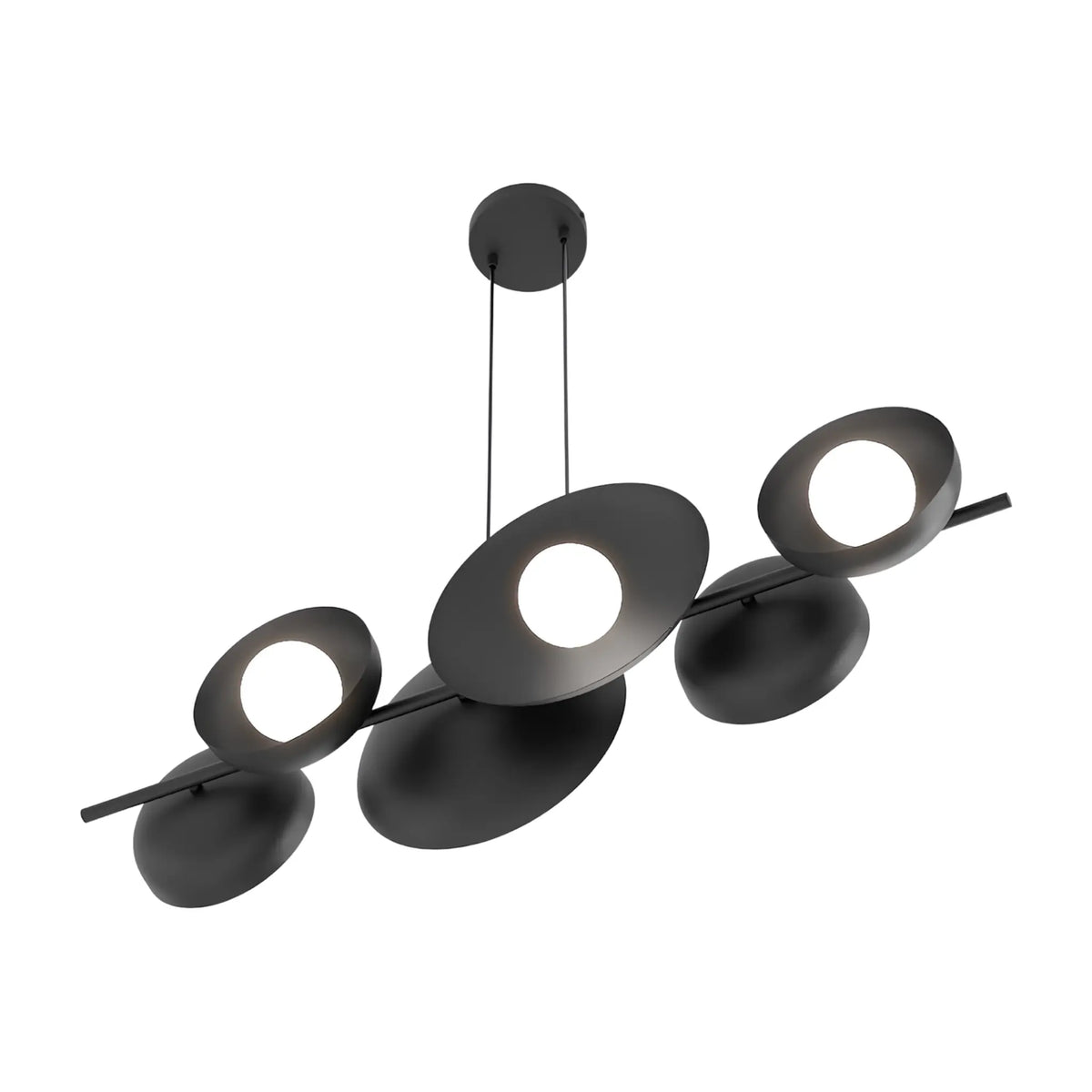 Emibig Volum Pendellampa 6-ljus 100x23 cm, Svart