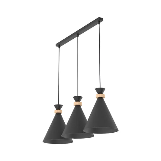 Emibig Zero Pendellampa 3-ljus 78x23 cm, Svart