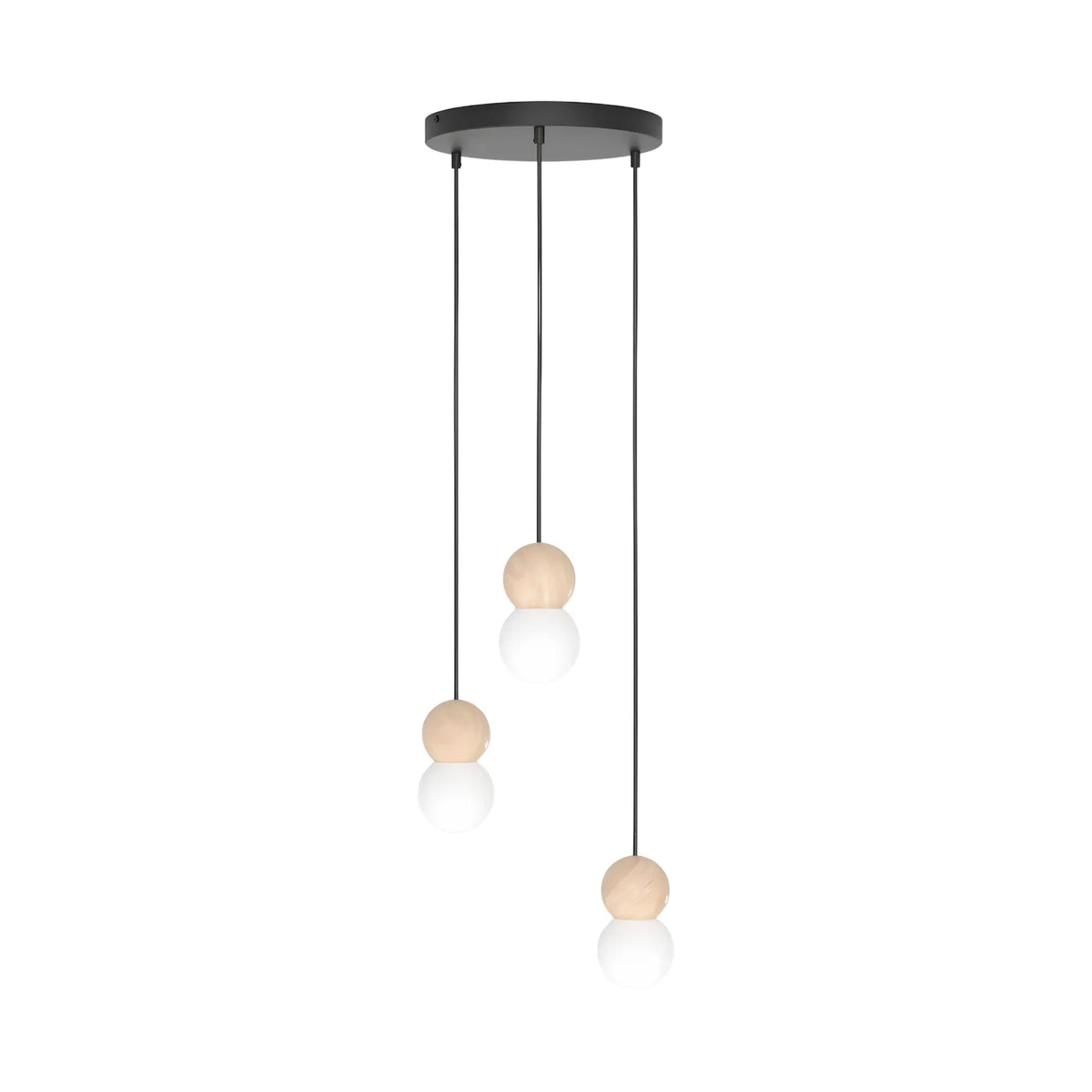 Emibig Loop Pendellampa 3-ljus Ø23 cm, Svart