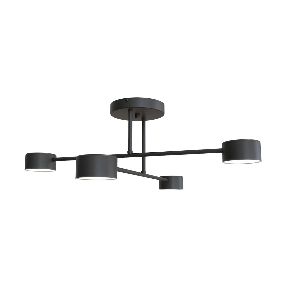 Emibig Halo Taklampa 4-ljus Ø60 cm, Svart