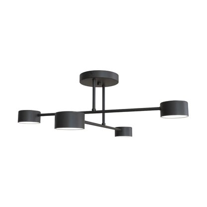 Emibig Halo Taklampa 4-ljus Ø60 cm, Svart