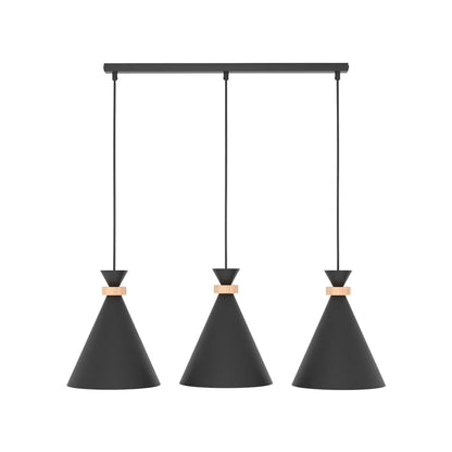 Emibig Zero Pendellampa 3-ljus 78x23 cm, Svart