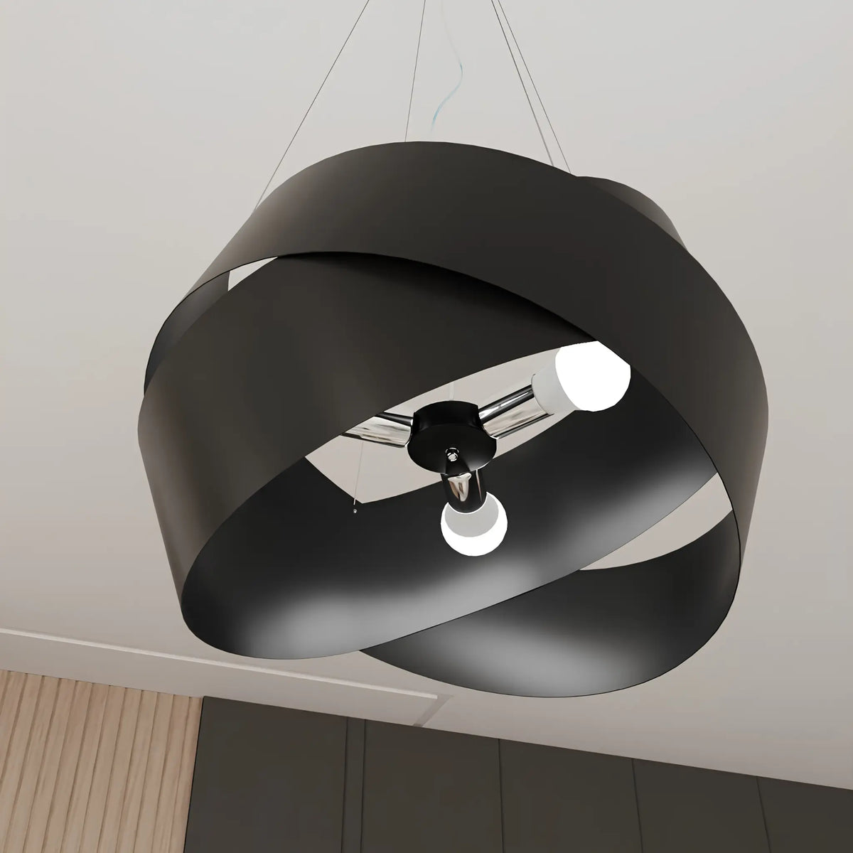 Emibig Vieno Pendellampa 2-ljus Ø50 cm, Svart