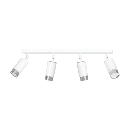 Emibig Hiro Taklampa 4-ljus 60x6 cm, Vit/Silver