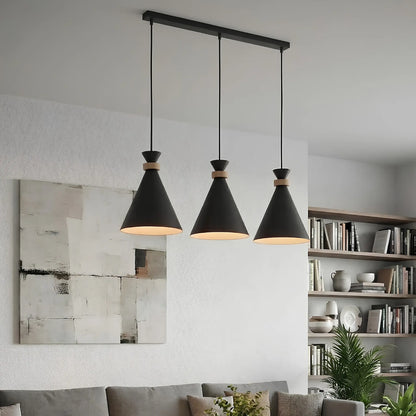 Emibig Zero Pendellampa 3-ljus 78x23 cm, Svart