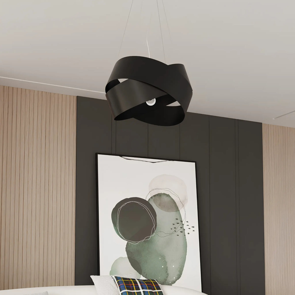 Emibig Vieno Pendellampa 2-ljus Ø50 cm, Svart