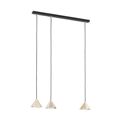 Emibig Elit Pendellampa 3-ljus 70x12 cm, Svart/Guld