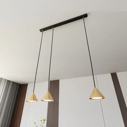Emibig Elit Pendellampa 3-ljus 70x12 cm, Svart/Guld