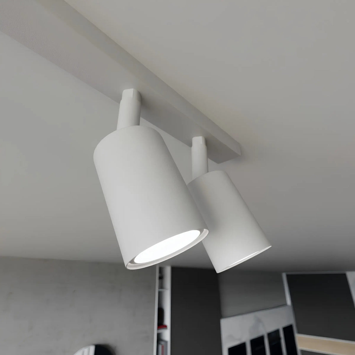 Emibig Flash Taklampa 4-ljus 70x4 cm, Vit