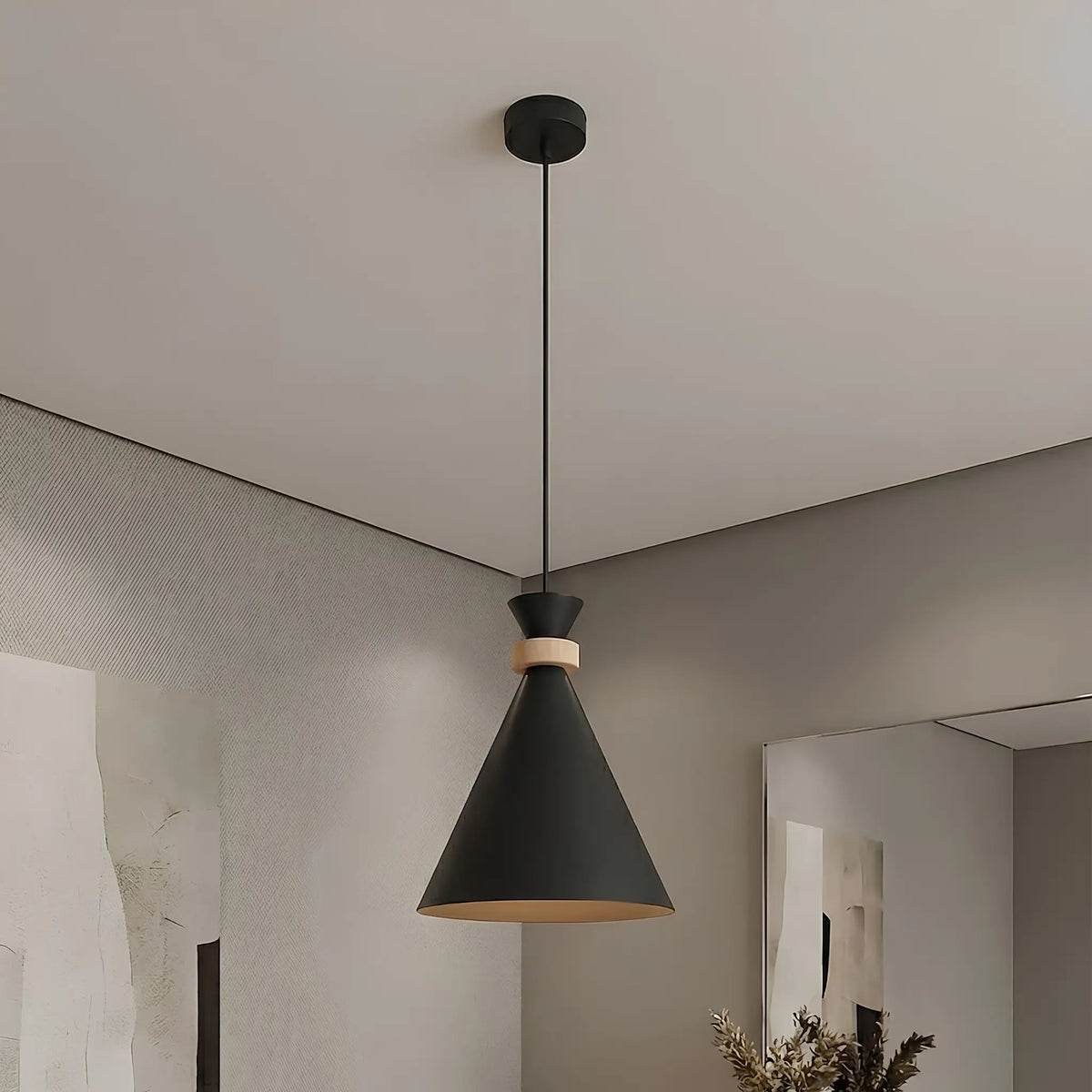 Emibig Zero Pendellampa Ø23 cm, Svart