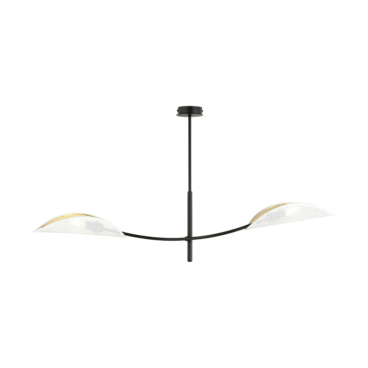 Emibig Lotus Taklampa 2-ljus 103x11 cm, Svart/Vit