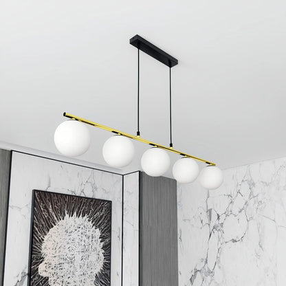 Emibig Allora Pendellampa 5-ljus 105x14 cm, Svart/Guld