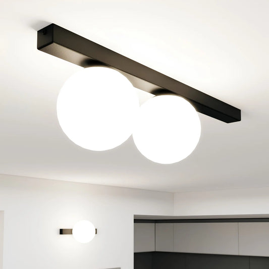 Emibig Fit Taklampa 2-ljus 60x14 cm, Svart