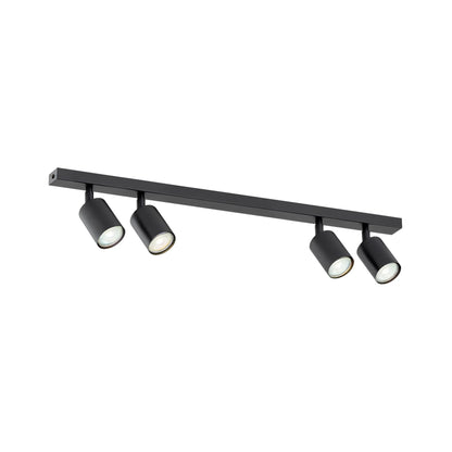 Emibig Flash Taklampa 4-ljus 70x4 cm, Svart