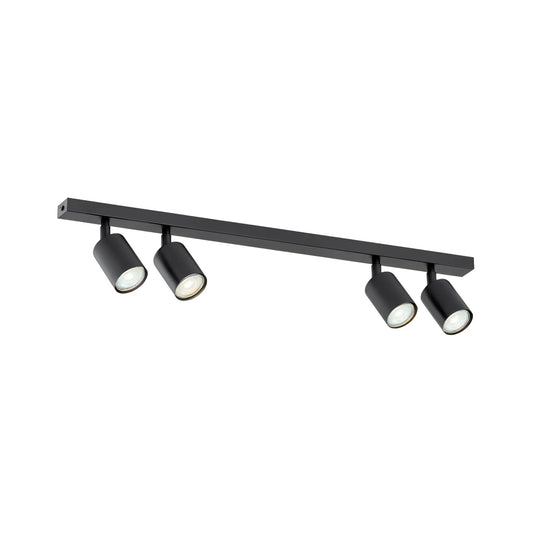 Emibig Flash Taklampa 4-ljus 70x4 cm, Svart