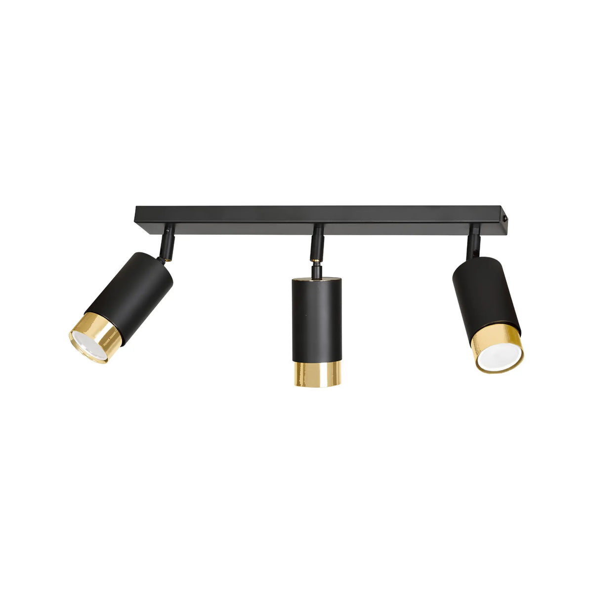 Emibig Hiro Taklampa 3-ljus 45x6 cm, Svart/Guld