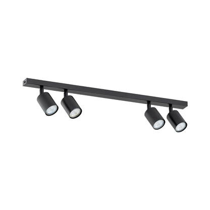 Emibig Flash Taklampa 4-ljus 70x4 cm, Svart