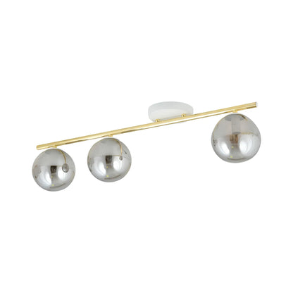 Emibig Monza Taklampa 3-ljus 80x14 cm, Vit/Guld