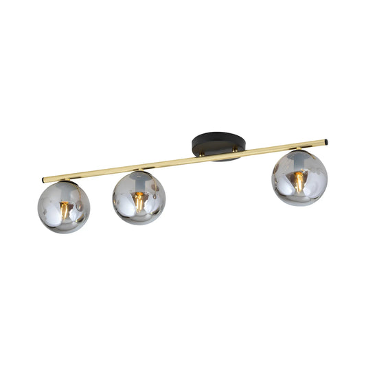 Emibig Monza Taklampa 3-ljus 80x14 cm, Svart/Guld