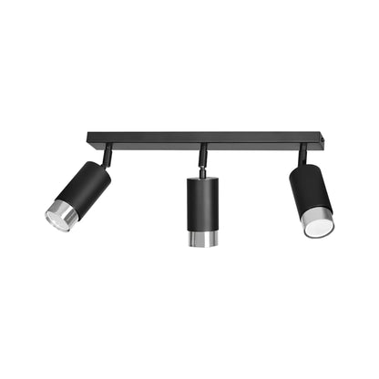 Emibig Hiro Taklampa 3-ljus 45x6 cm, Svart/Silver