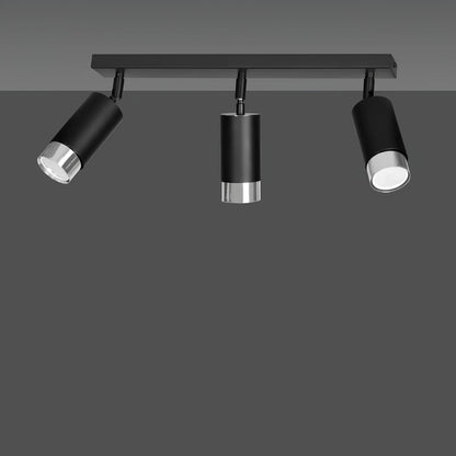 Emibig Hiro Taklampa 3-ljus 45x6 cm, Svart/Silver