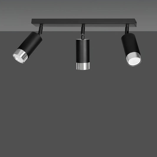 Emibig Hiro Taklampa 3-ljus 45x6 cm, Svart/Silver