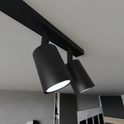 Emibig Flash Taklampa 4-ljus 70x4 cm, Svart