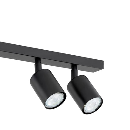 Emibig Flash Taklampa 4-ljus 70x4 cm, Svart