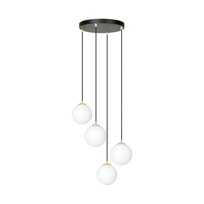 Emibig Royal Pendellampa 4-ljus Ø40 cm, Svart/Guld
