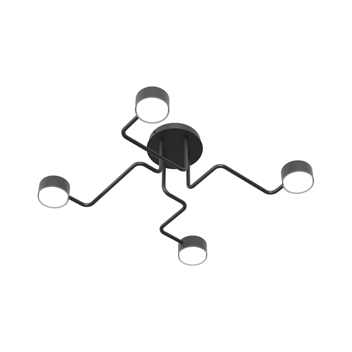 Emibig Kurage Taklampa 4-ljus Ø53 cm, Svart