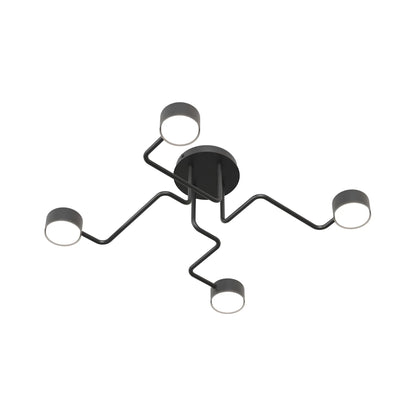 Emibig Kurage Taklampa 4-ljus Ø53 cm, Svart