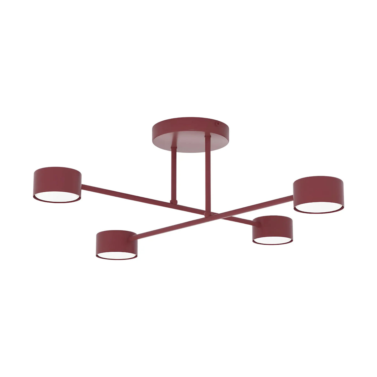 Emibig Halo Taklampa 4-ljus Ø60 cm, Vinröd