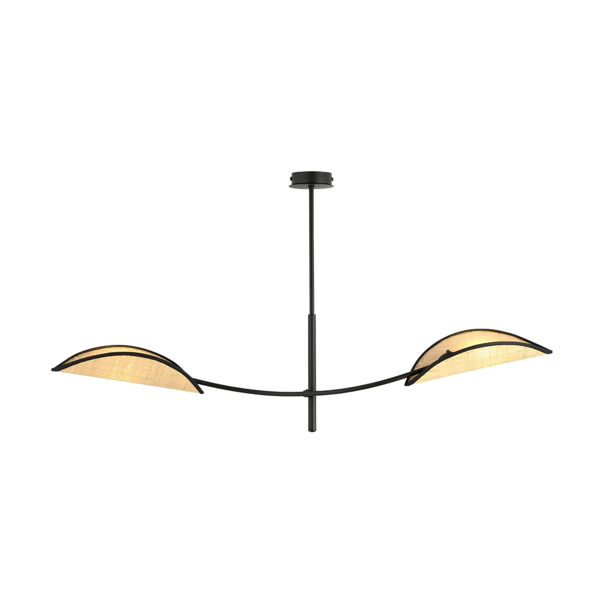 Emibig Lotus Taklampa 2-ljus 103x11 cm, Svart/Rotting