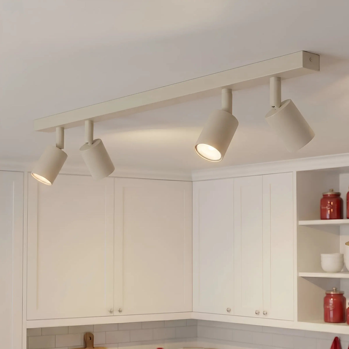 Emibig Flash Taklampa 4-ljus 70x4 cm, Beige