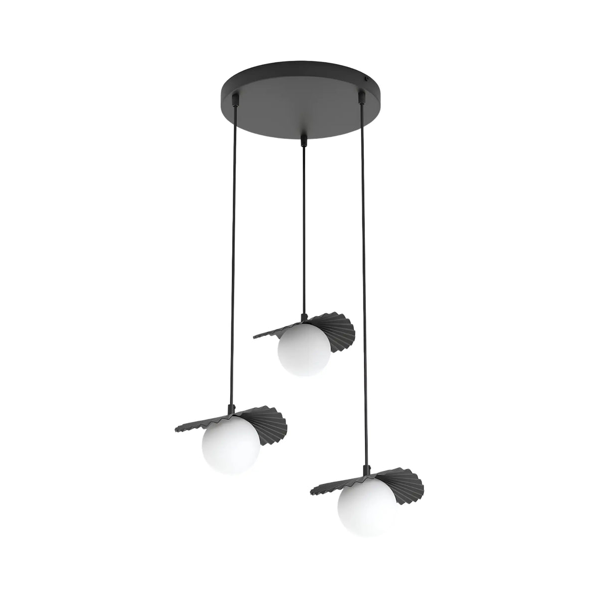 Emibig Flora Pendellampa 3-ljus Ø42 cm, Svart