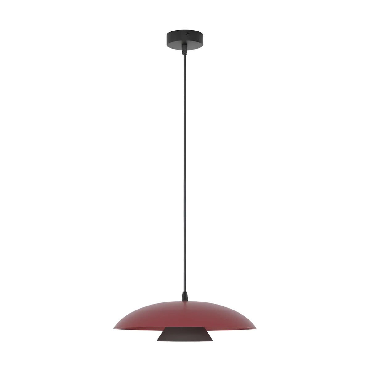 Emibig Babel Pendellampa Ø30 cm, Vinröd/Svart
