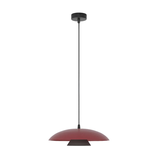 Emibig Babel Pendellampa Ø30 cm, Vinröd/Svart