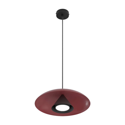 Emibig Babel Pendellampa Ø30 cm, Vinröd/Svart