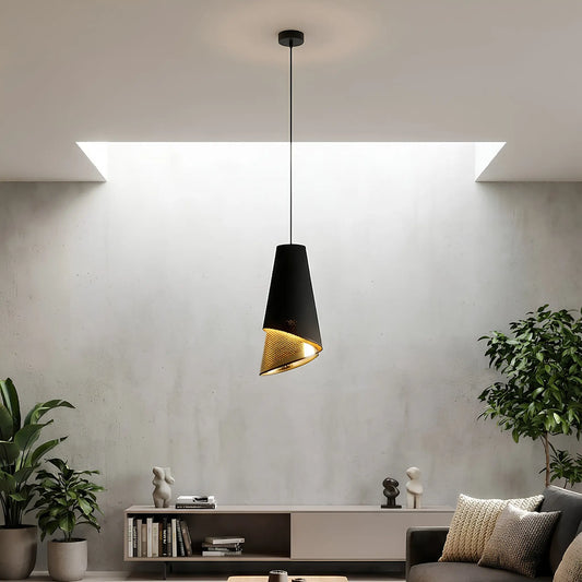 Emibig Moda Pendellampa Ø20 cm, Svart/Guld