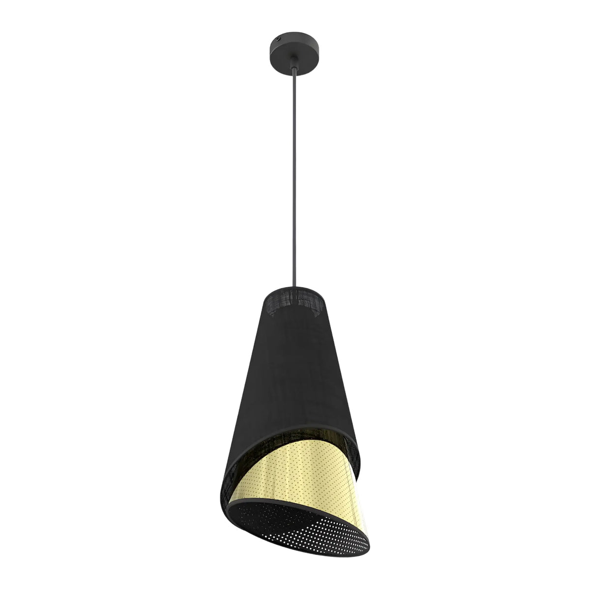 Emibig Moda Pendellampa Ø20 cm, Svart/Guld