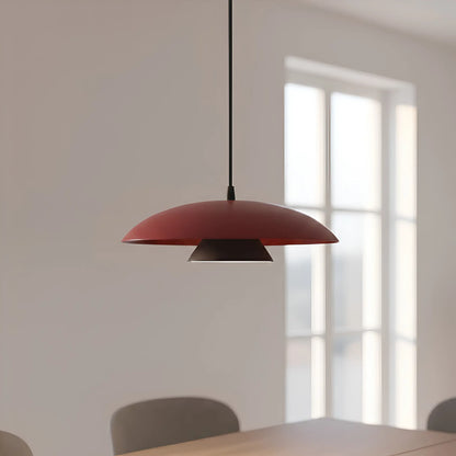 Emibig Babel Pendellampa Ø30 cm, Vinröd/Svart