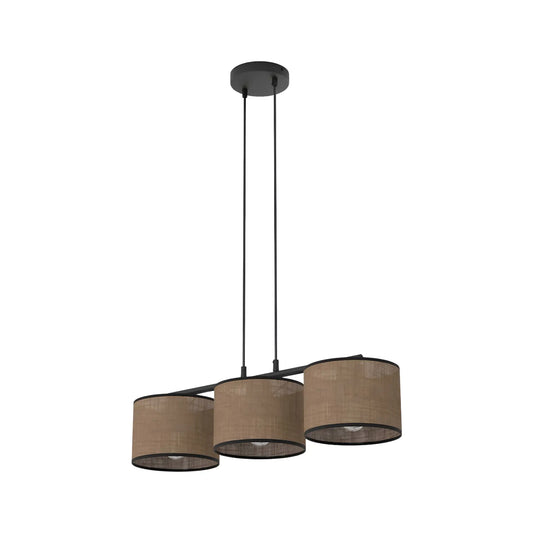 Emibig Eco Pendellampa 3-ljus 70x20 cm, Brun/Svart