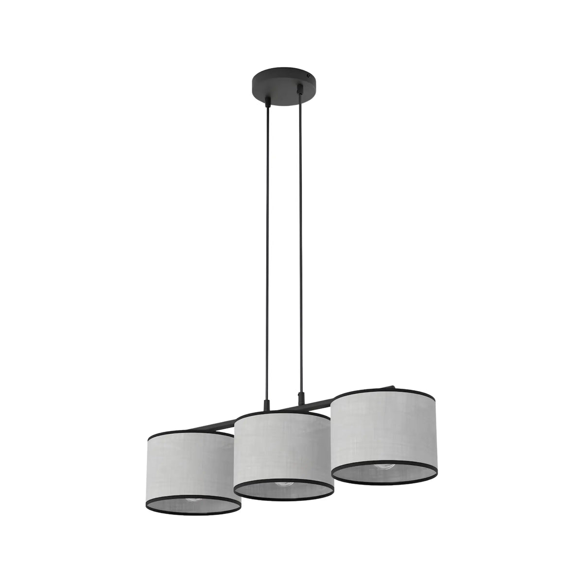 Emibig Eco Pendellampa 3-ljus 70x20 cm, Grå/Svart