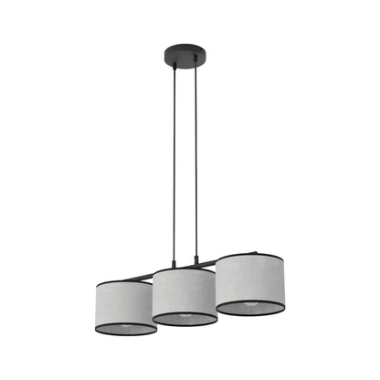 Emibig Eco Pendellampa 3-ljus 70x20 cm, Grå/Svart