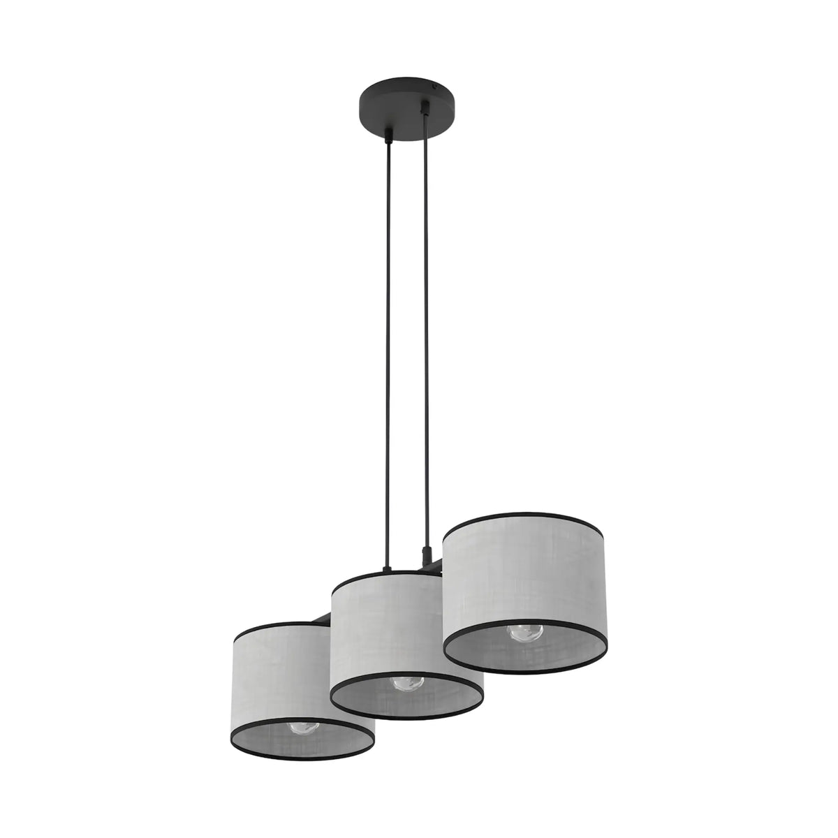 Emibig Eco Pendellampa 3-ljus 70x20 cm, Grå/Svart