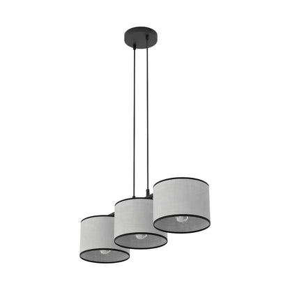 Emibig Eco Pendellampa 3-ljus 70x20 cm, Grå/Svart